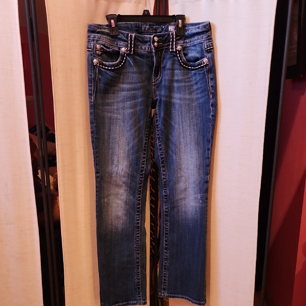 Miss Me Women's Boot Cut Jeans - Dark Blue Wash